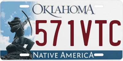 OK license plate 571VTC