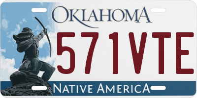 OK license plate 571VTE