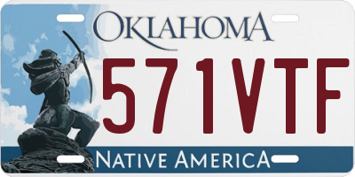 OK license plate 571VTF