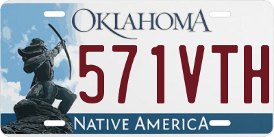 OK license plate 571VTH