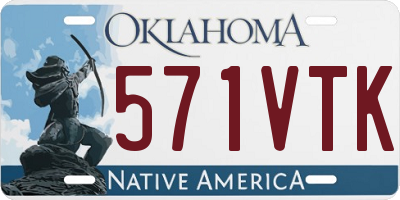 OK license plate 571VTK