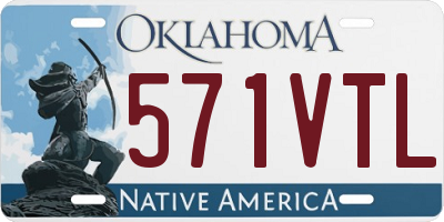 OK license plate 571VTL