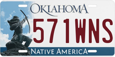 OK license plate 571WNS