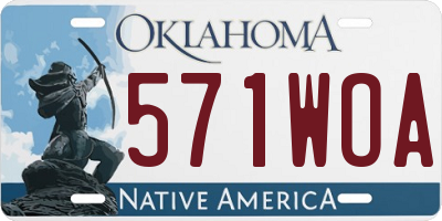OK license plate 571WOA