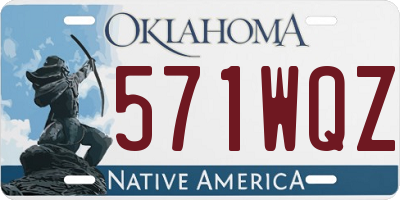 OK license plate 571WQZ