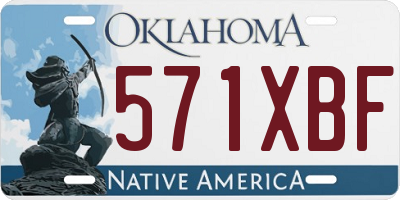 OK license plate 571XBF