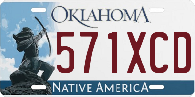 OK license plate 571XCD