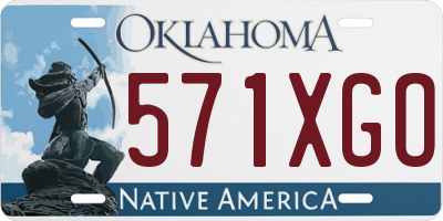 OK license plate 571XGO