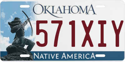 OK license plate 571XIY