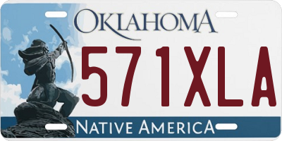 OK license plate 571XLA