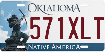 OK license plate 571XLT
