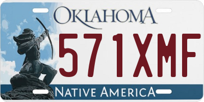 OK license plate 571XMF