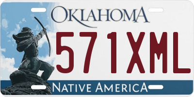 OK license plate 571XML