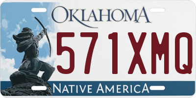 OK license plate 571XMQ