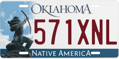 OK license plate 571XNL