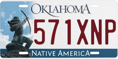 OK license plate 571XNP