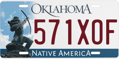 OK license plate 571XOF
