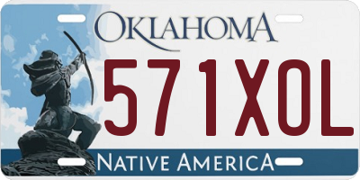 OK license plate 571XOL