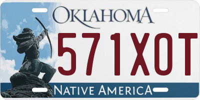 OK license plate 571XOT