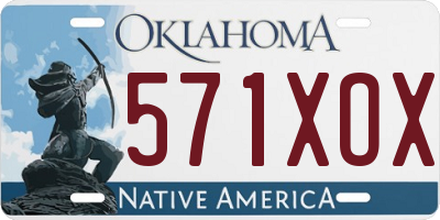 OK license plate 571XOX