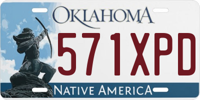 OK license plate 571XPD