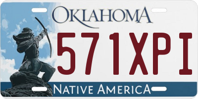 OK license plate 571XPI