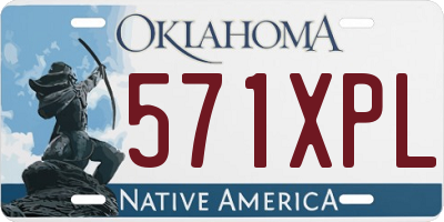 OK license plate 571XPL