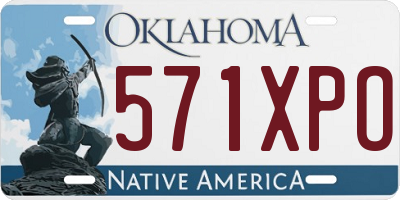 OK license plate 571XPO