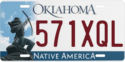 OK license plate 571XQL