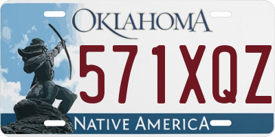 OK license plate 571XQZ