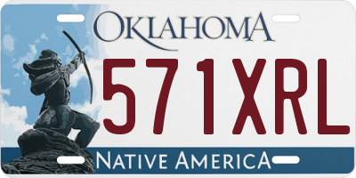 OK license plate 571XRL