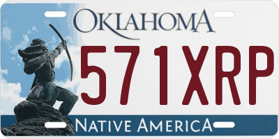 OK license plate 571XRP