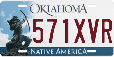 OK license plate 571XVR