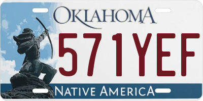 OK license plate 571YEF