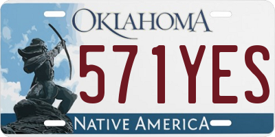 OK license plate 571YES