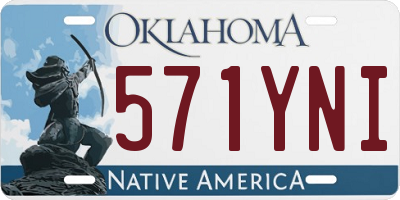 OK license plate 571YNI