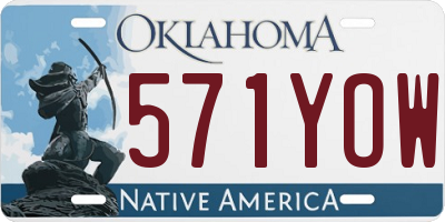 OK license plate 571YOW