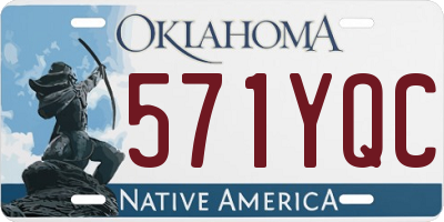 OK license plate 571YQC