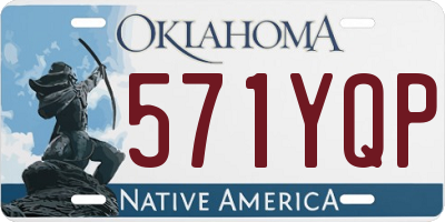 OK license plate 571YQP