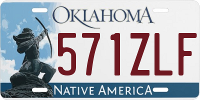 OK license plate 571ZLF