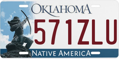 OK license plate 571ZLU