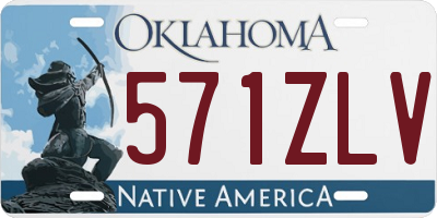 OK license plate 571ZLV
