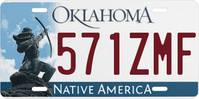 OK license plate 571ZMF