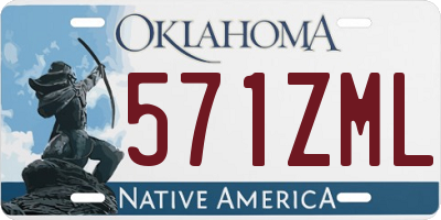 OK license plate 571ZML