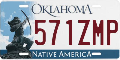 OK license plate 571ZMP