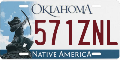 OK license plate 571ZNL