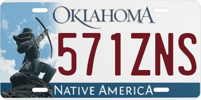OK license plate 571ZNS