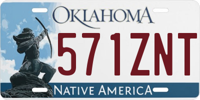 OK license plate 571ZNT