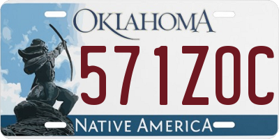 OK license plate 571ZOC