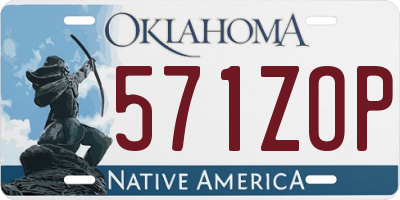 OK license plate 571ZOP